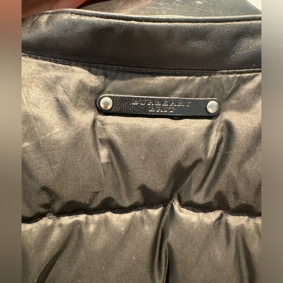 Burberry Biker Jacket duck Down Filled Lambs Leather Trim - Picture 6 of 8